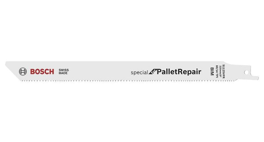 S 1125 VFR 225mm 10-14TPI Pallet Repair Reciprocating Saw Blades, 5 Pack - 2608658036