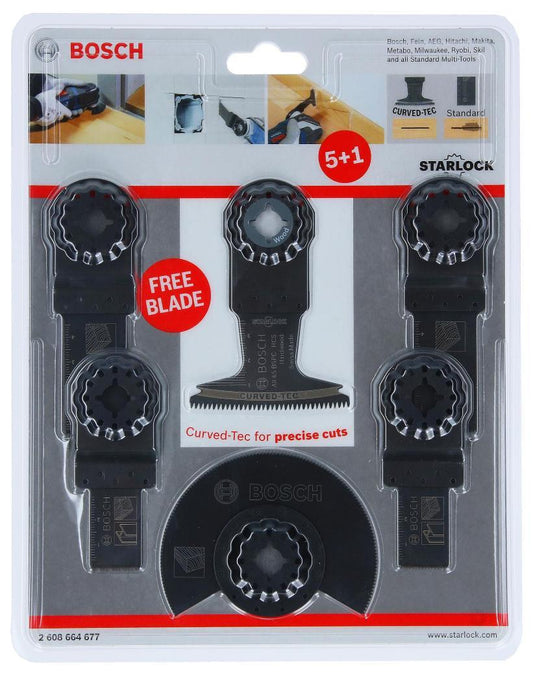 Starlock Oscillating Multi-Tool Wood &amp; Metal Blade Set, 6 Piece - 2608664677