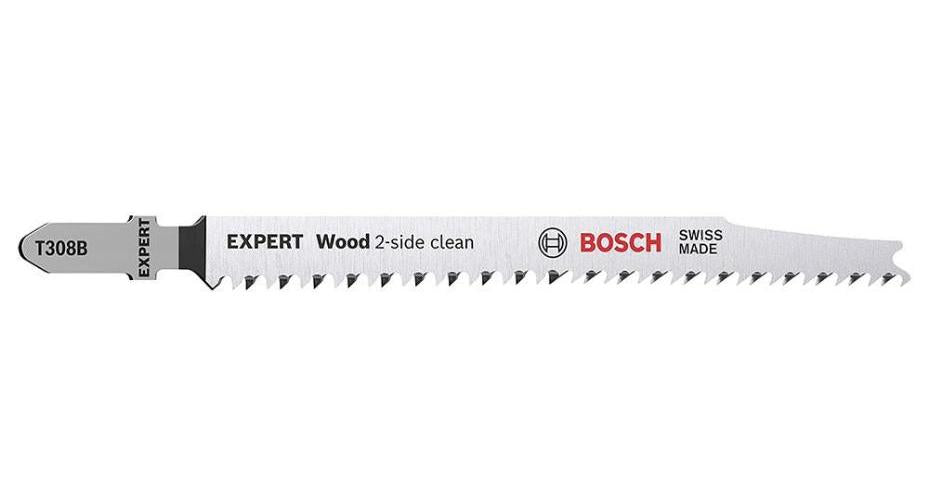 T 308 B Expert Wood 2-Side Clean Cut Jigsaw Blades, 5 Pack - 2608900551