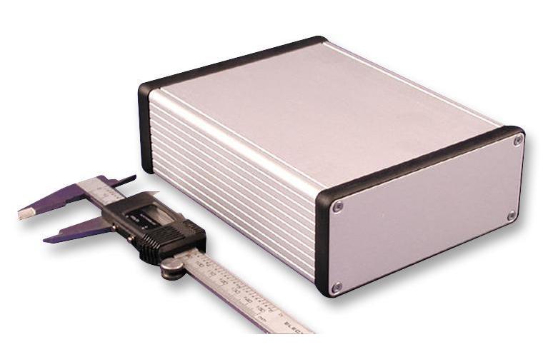 Aluminium Enclosure, Metal End Panels, 125x52x160mm - 1455Q1601