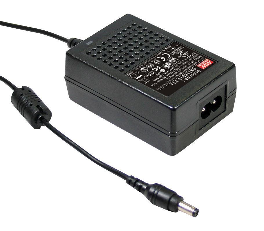 AC/DC Power Supply, 5V, 3A, 15W, 2.1mm Plug - GST18B05-P1J