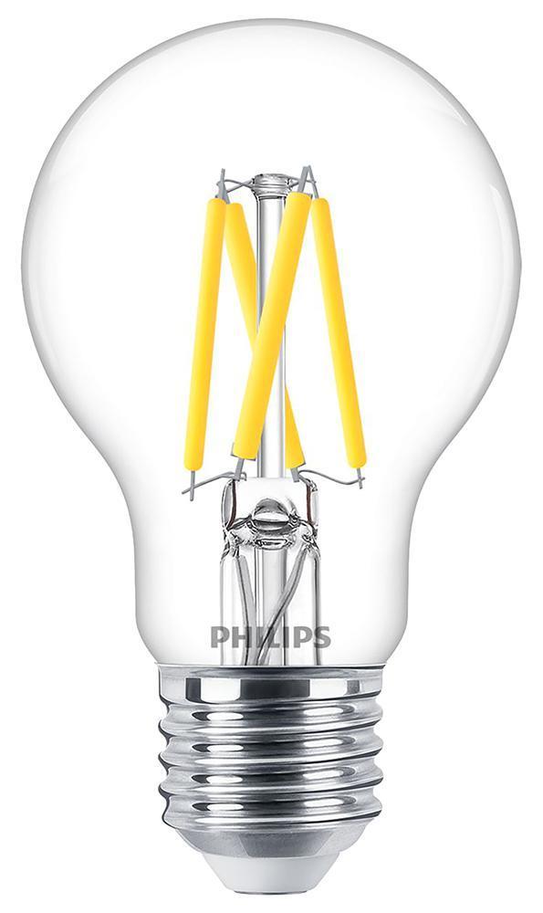 3.4W Filament LED A60 GLS Bulb, E27, Dimmable - 2200-2700K, 470lm - 929003009982