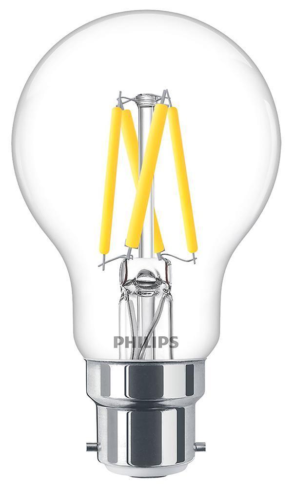 3.4W Filament LED A60 GLS Bulb, BC/B22, Dimmable - 2200-2700K, 470lm - 929003010142