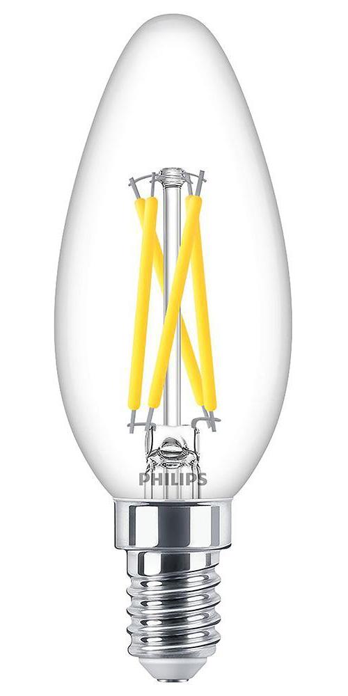 2.4W Filament LED B35 Candle Bulb, E14, Dimmable 2200-2700K, 340lm - 929003011982