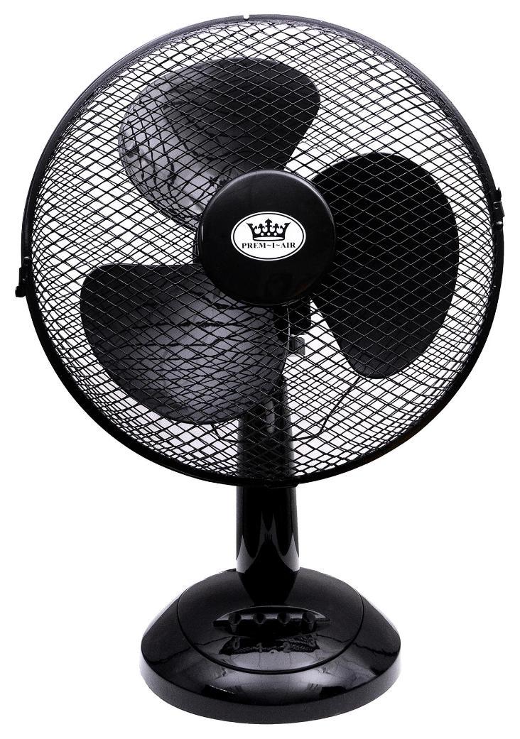 12&quot; Oscillating Desktop Fan, Black - EH1522BLK