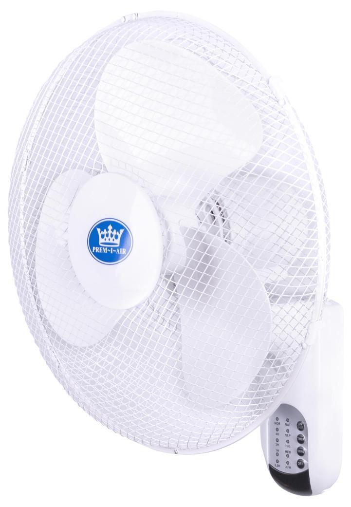 16&quot; Wall Fan with Remote Control and Timer, White - EH1623