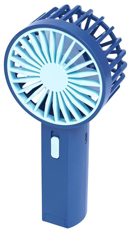 4.5W Mini USB Rechargeable Hand Held Fan with Strap, Blue - EH1951B