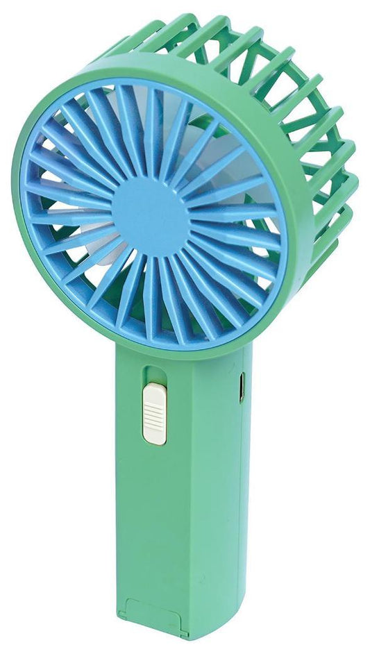 4.5W Mini USB Rechargeable Hand Held Fan with Strap, Green - EH1951G