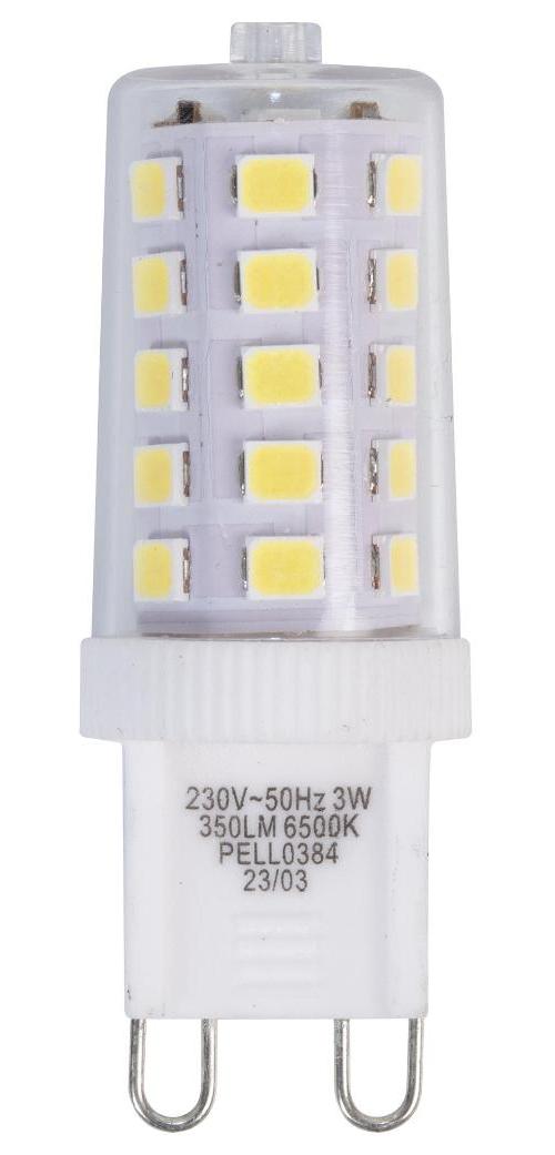 3W G9 Clear Capsule LED Bulb, 15mm, 6500K, 350lm - PELL0384