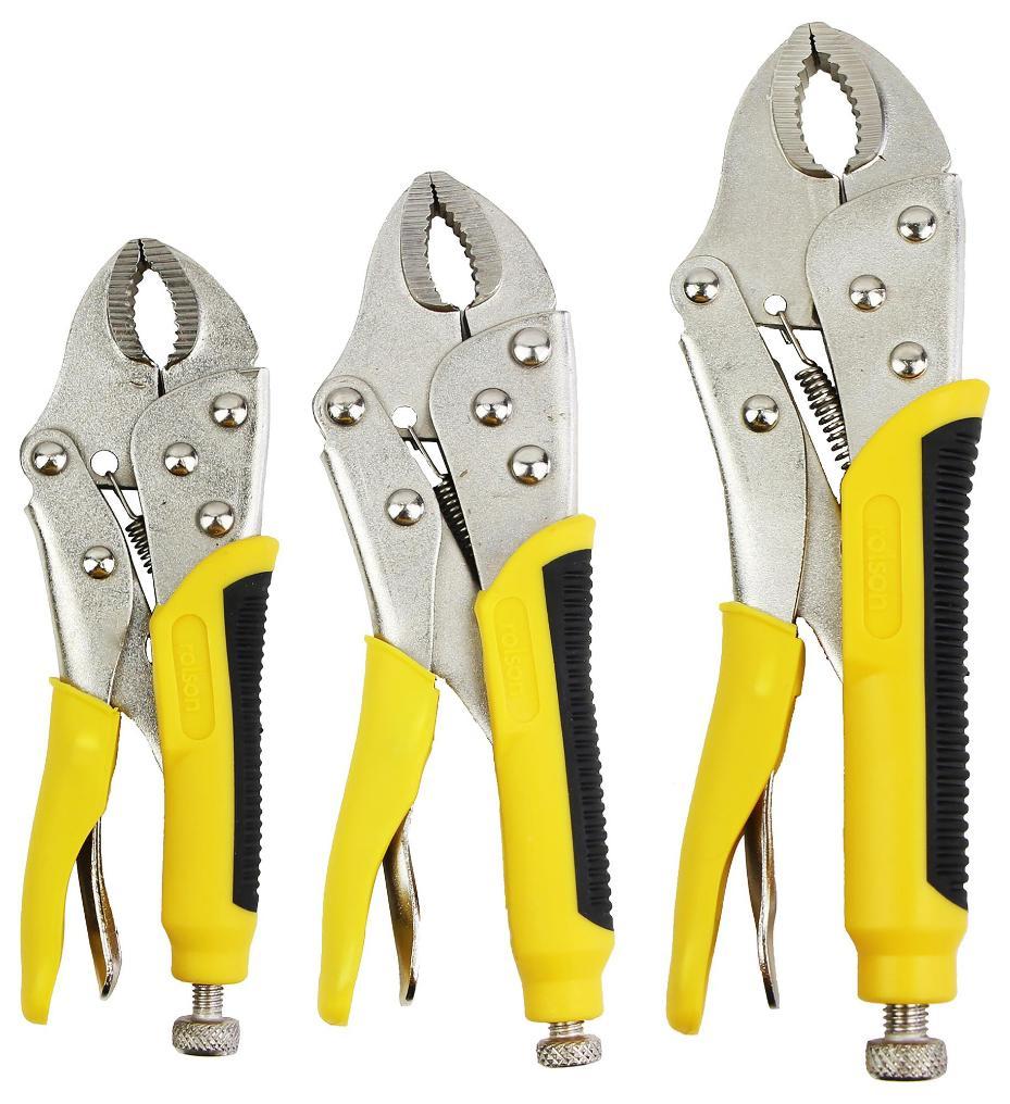 Curved Jaw Locking Pliers Set, 3 Piece - 18741