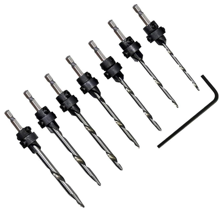 Hex Shank Countersunk Drill Bit Set, 7 Piece - 48560