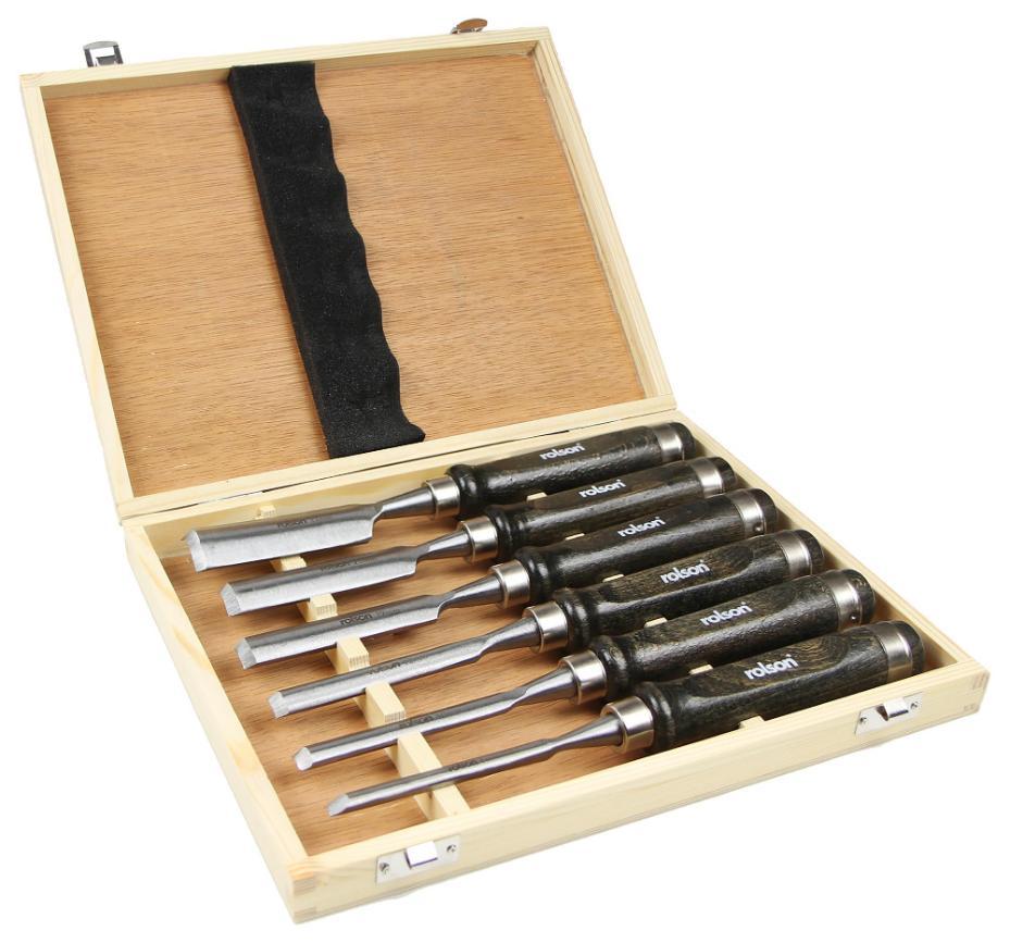 Carving Chisels with Walnut Handles, 6 Piece - 56120