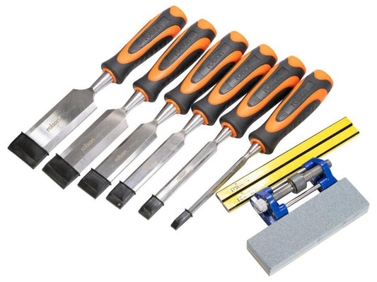 Wood Chisels &amp; Honing Guide Set, 10 Piece - 56140