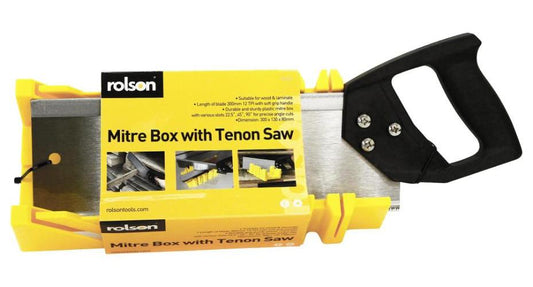 Tenon Saw &amp; Plastic Mitre Box - 300mm x 130mm x 80mm - 58262