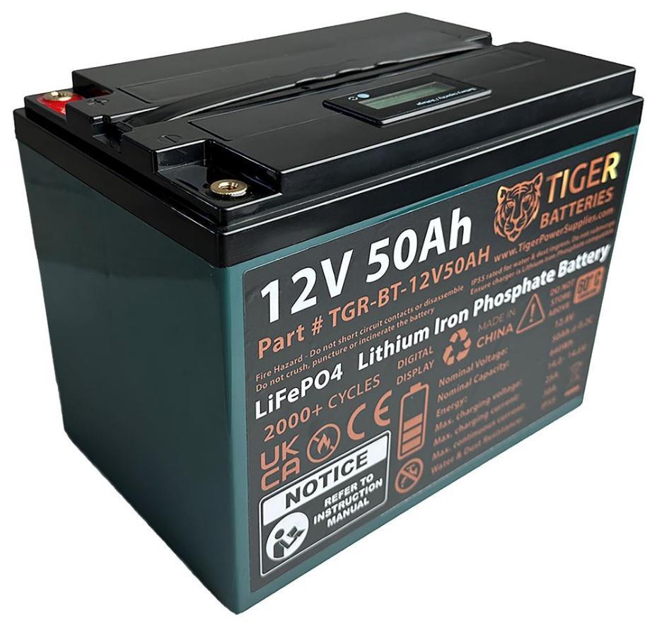 50Ah 12.8V Lithium Iron Phosphate LiFePO4 Battery - TGR-BT-12V50AH