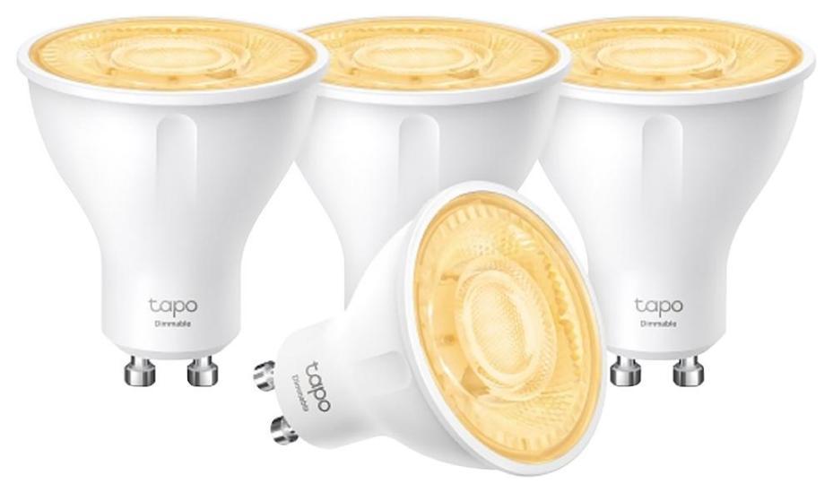 Tapo Smart WiFi LED Spotlight, 2.9W, GU10, 350lm, 2700K, Pack of 4 - TAPO L610 4PK