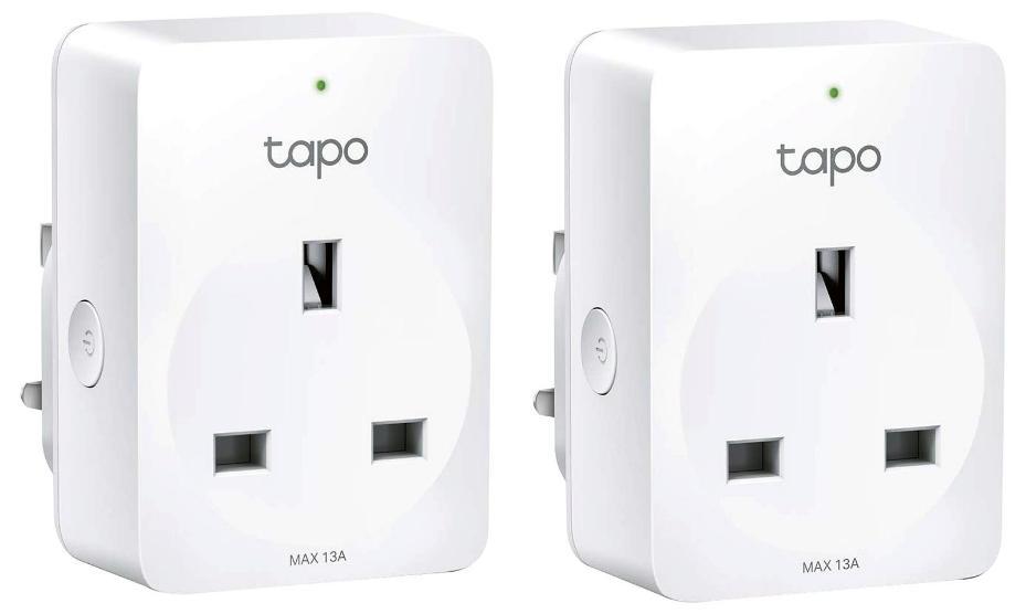 Tapo Mini Smart WiFi Sockets with Energy Monitoring, Pack of 2 - TAPO P110 2PK