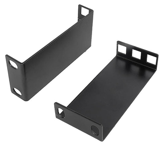 Steel Recess Brackets, 1U, 100mm, Pack of 2 - MRB1U100BK