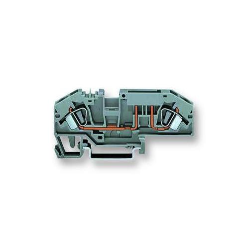 2 Conductor Fuse Terminal Block, 35mm DIN Rail, Cage Clamp, 24 AWG to 10 AWG, 800V, 30A - 282-696