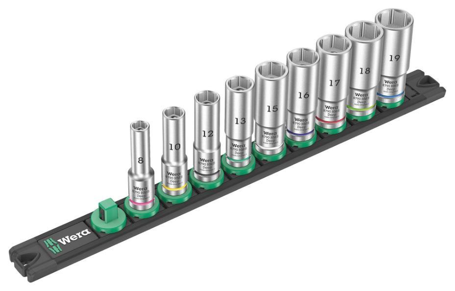 3/8&quot; Deep Socket Set with Magnetic Socket Rail, 9 Piece - 05005440001