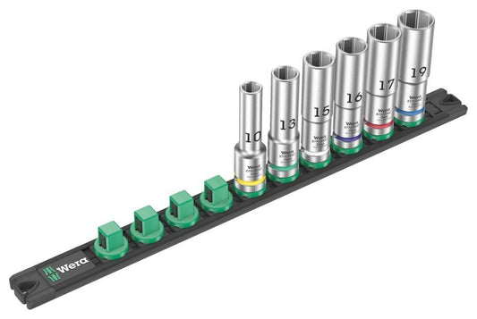 8790 C 1/2&quot; Deep Socket Set with Magnetic Socket Rail, 6 Piece - 05005470001