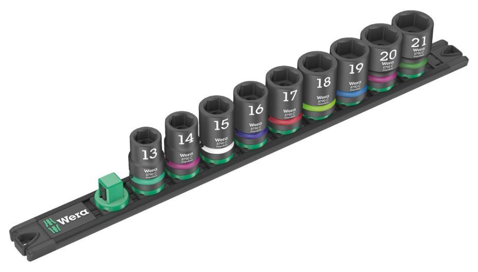 8790 C 1/2&quot; Impaktor Socket Set with Magnetic Socket Rail, 9 Piece - 05005490001