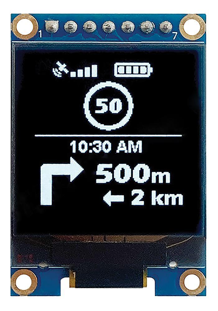 OLED Display Module, 128x128, Passive Matrix, Black on White - WEA128128GWAP3N00000