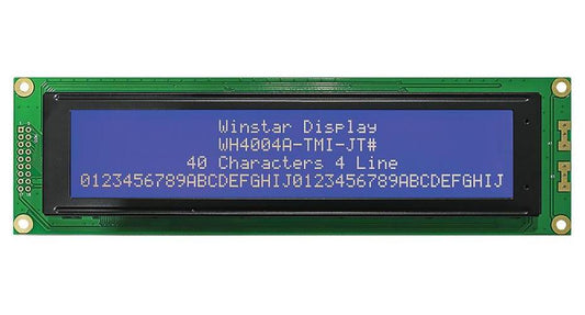 LCD Display Module, 40x4, Blue, 5V, Transmissive, STN Negative - WH4004A1-TMI-JT#