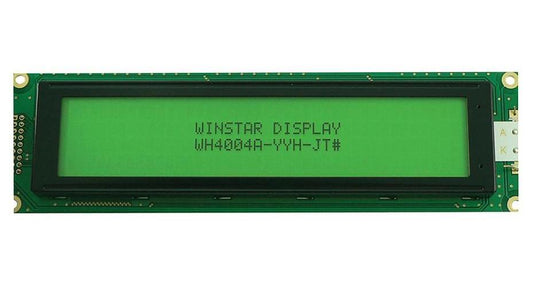 LCD Display Module, 40x4, Green, 5V, Transflective, STN Positive - WH4004A1-YYH-JT#