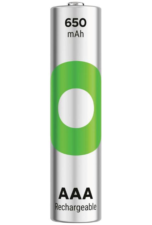 Recyko Pre-Charged NiMH Rechargeable AAA Batteries, 650mAh 4 Pack - GPRHCH63E042