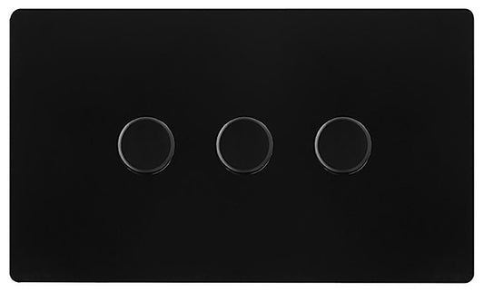 Dimmer Switch, 3 Gang, 2 Way, 100W, Black - SFBK163