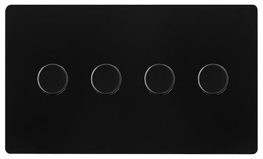 Dimmer Switch, 4 Gang, 2 Way, 100W, Black - SFBK164