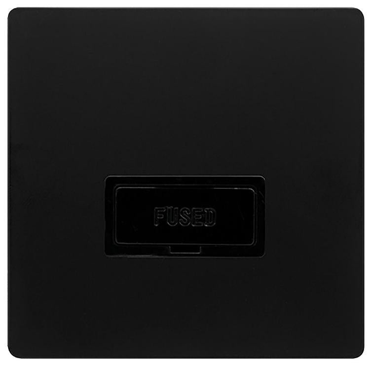 Fused Connection Unit, 1 Gang, 13A, Black - SFBK650BK