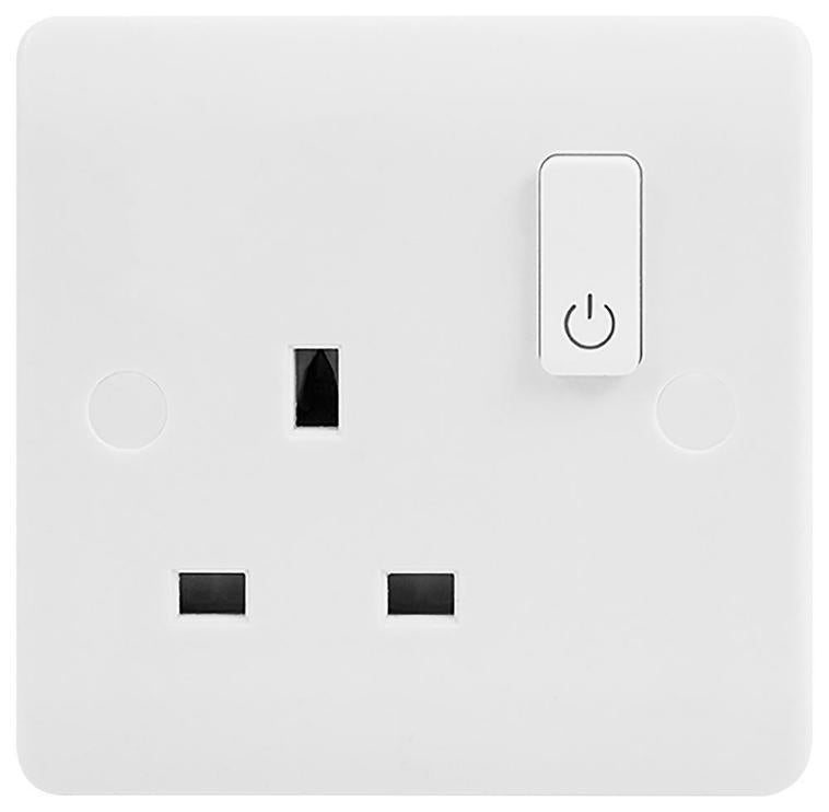 Smart Switched Socket, 1 Gang, 13A, White - CMA30035