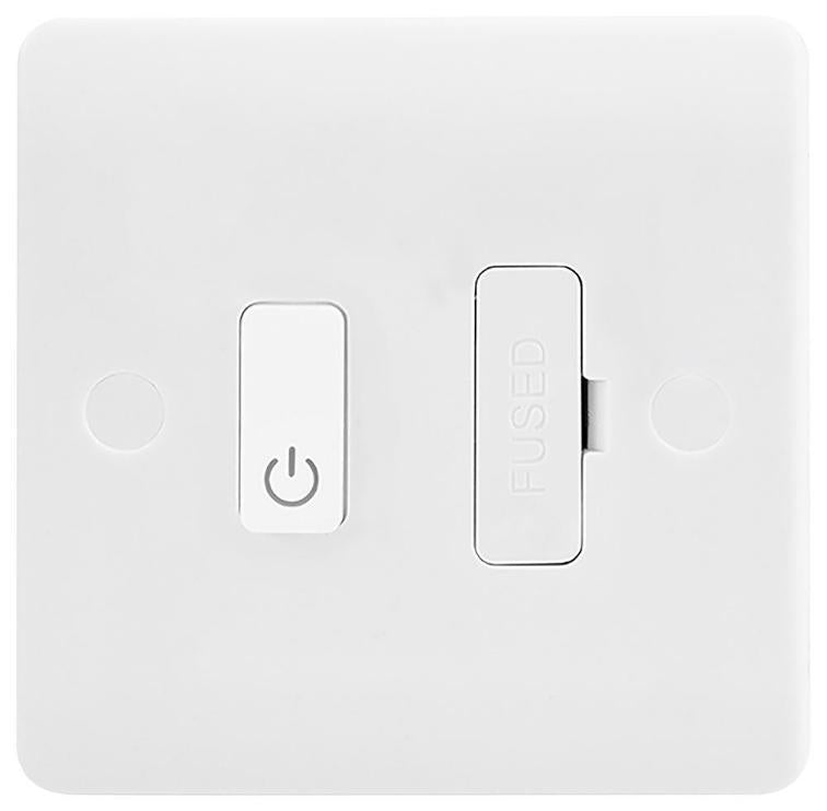 Smart Switched Fused Connection Unit, 1 Gang, Single Pole, 13A, White - CMA30651