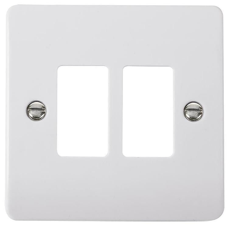 Mode Frontplate, 2 Gang, White - CMA20402