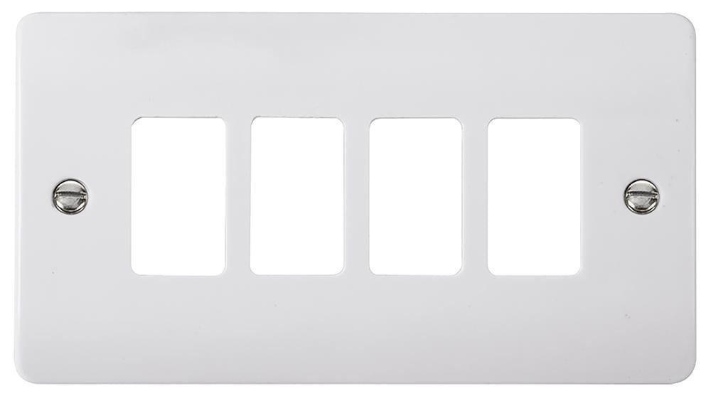 Mode Frontplate, 4 Gang, White - CMA20404