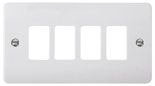 Mode Frontplate, 4 Gang, White - CMA20404