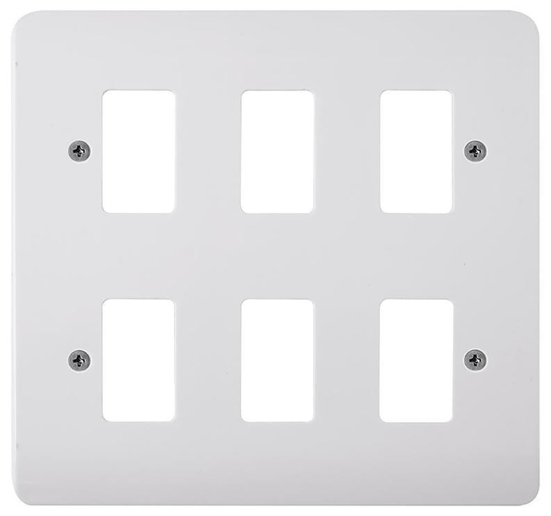 Mode Frontplate, 6 Gang, White - CMA20506