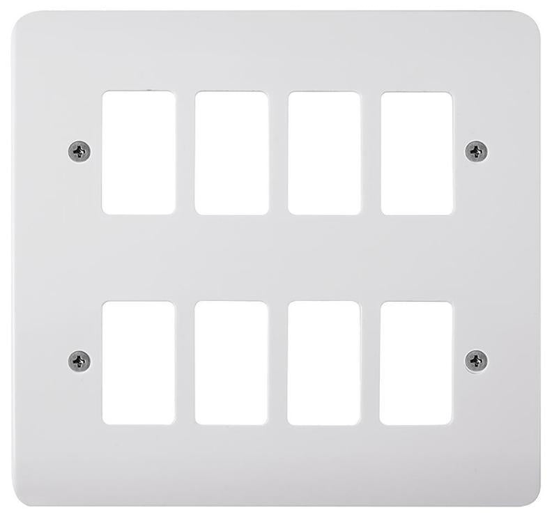 Mode Frontplate, 8 Gang, White - CMA20508