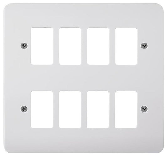 Mode Frontplate, 8 Gang, White - CMA20508