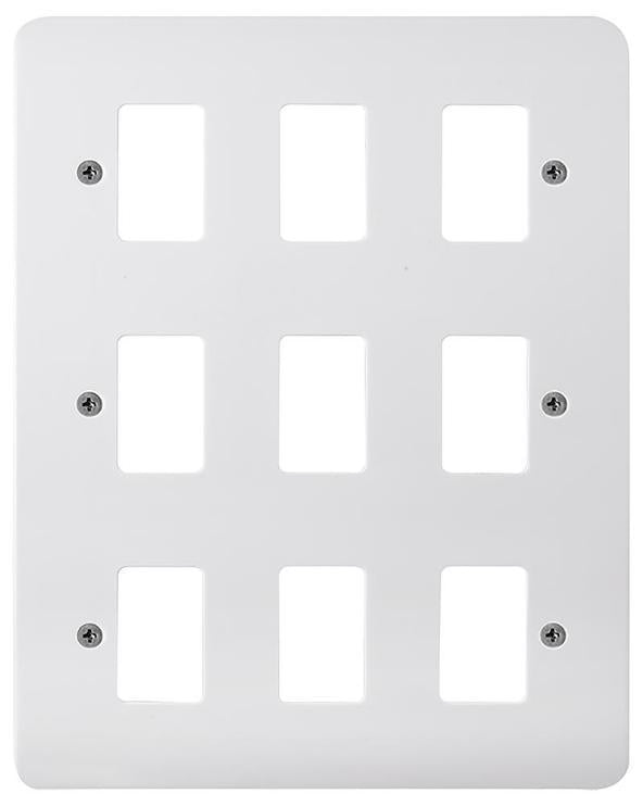 Mode Frontplate, 9 Gang, White - CMA20509