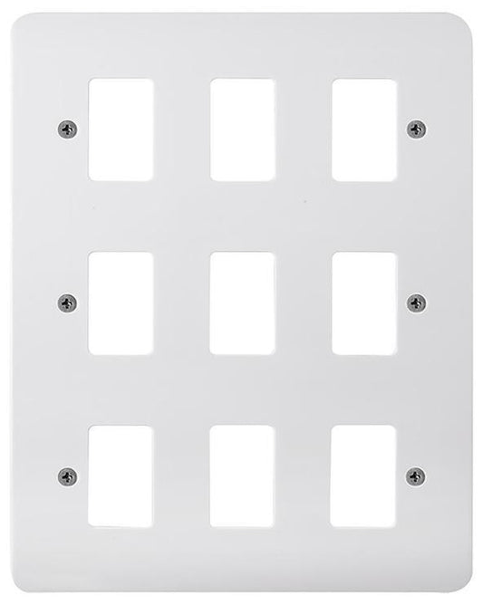 Mode Frontplate, 9 Gang, White - CMA20509