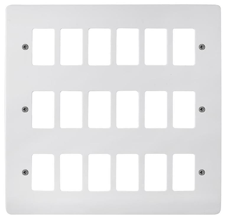 Mode Frontplate, 18 Gang, White - CMA20518