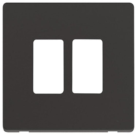 Definity Frontplate, 2 Gang, Black - SCP20402BK