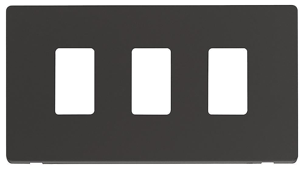 Definity Frontplate, 3 Gang, Black - SCP20403BK