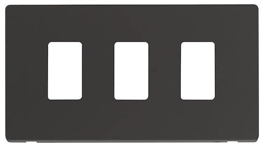 Definity Frontplate, 3 Gang, Black - SCP20403BK