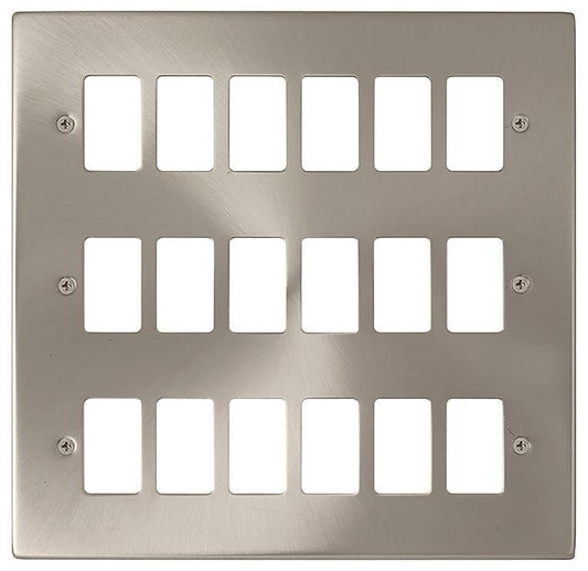 Deco Frontplate, 18 Gang, Satin Chrome - VPSC20518