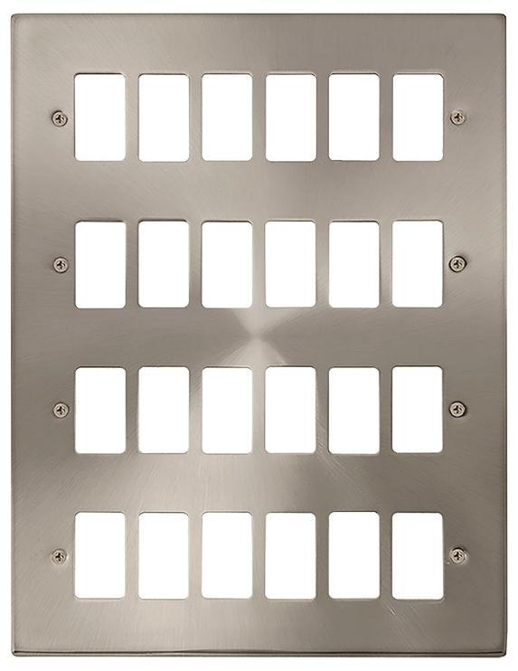 Deco Frontplate, 24 Gang, Satin Chrome - VPSC20524