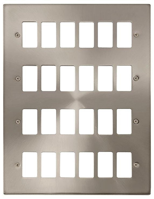 Deco Frontplate, 24 Gang, Satin Chrome - VPSC20524